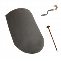 Koncový hřebenáč antracit řady Danubia