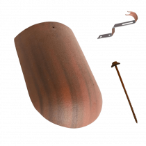 Koncový hřebenáč antický červený řady Coppo