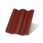 Betonová střešní taška Danubia - barva: Višňově červená